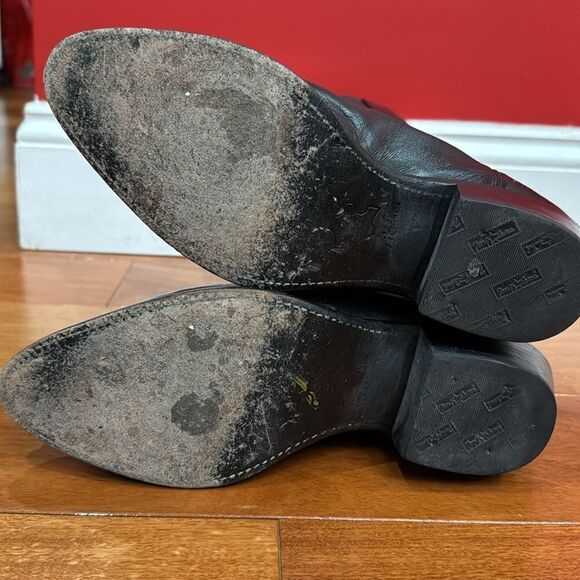 Tony Lama Vintage Boots Mens Black Western Embroidered Cowboy VM2993 size 7.5D - Picture 7 of 16